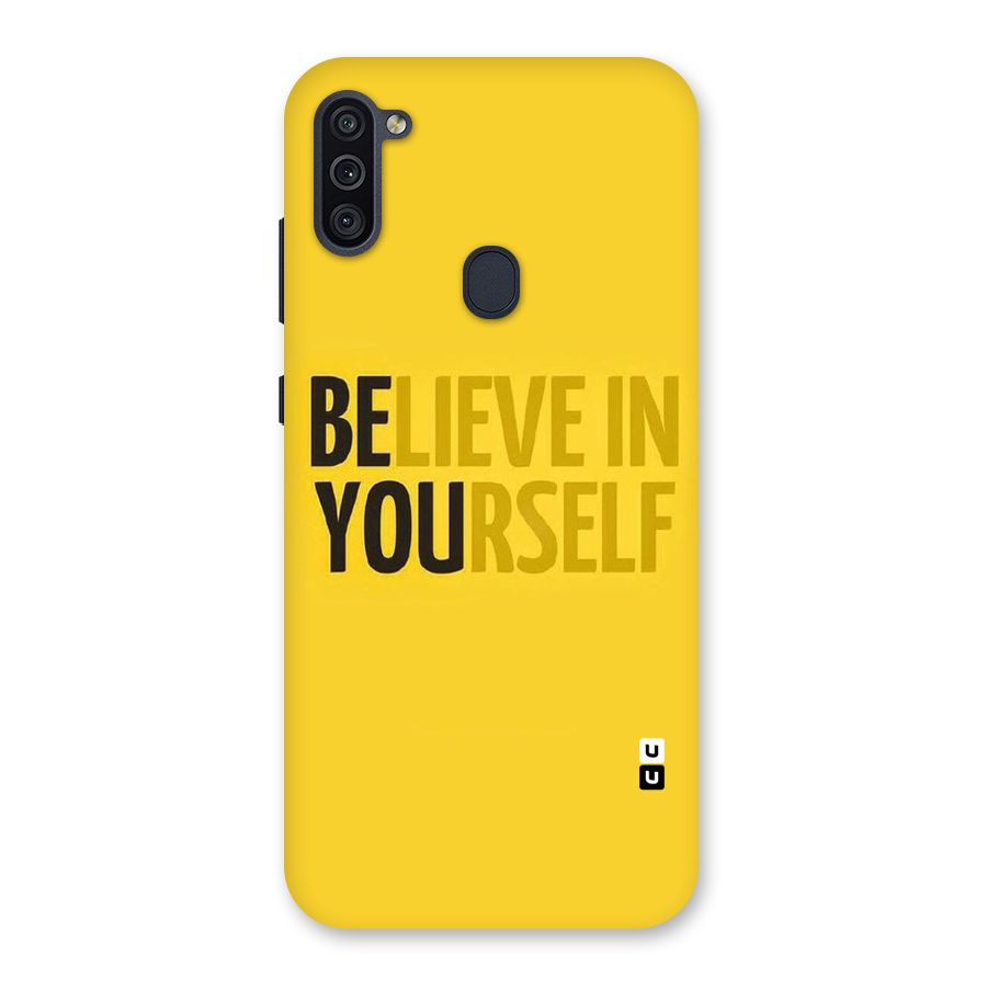 Believe Yourself Yellow Back Case for Galaxy M11