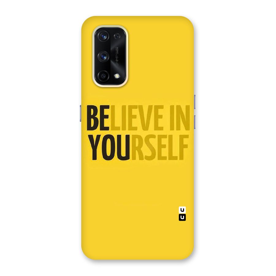 Believe Yourself Yellow Glass Back Case for Realme X7 Pro