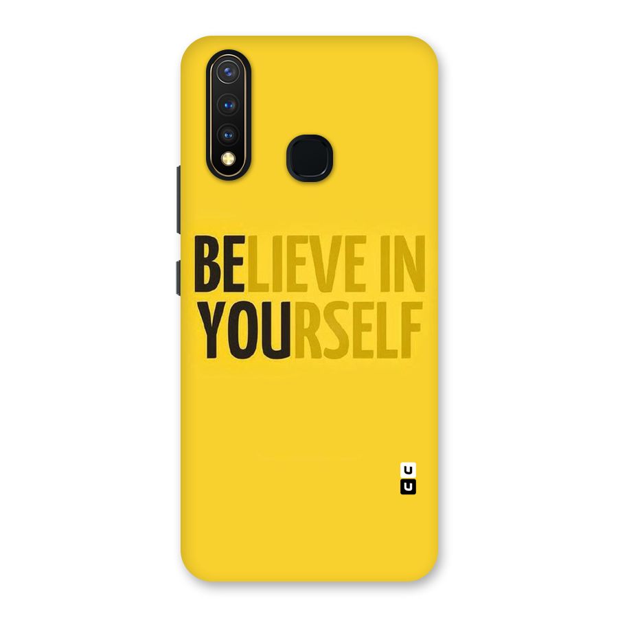Believe Yourself Yellow Back Case for Vivo U20