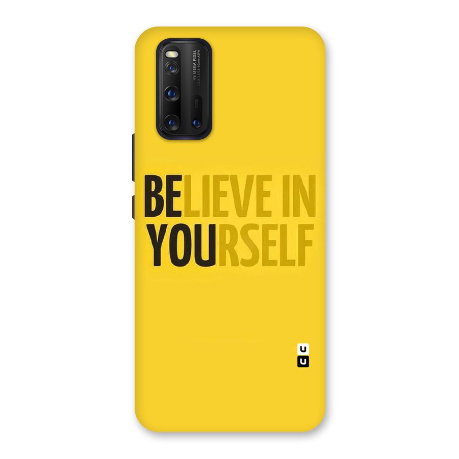 Believe Yourself Yellow Back Case for Vivo iQOO 3