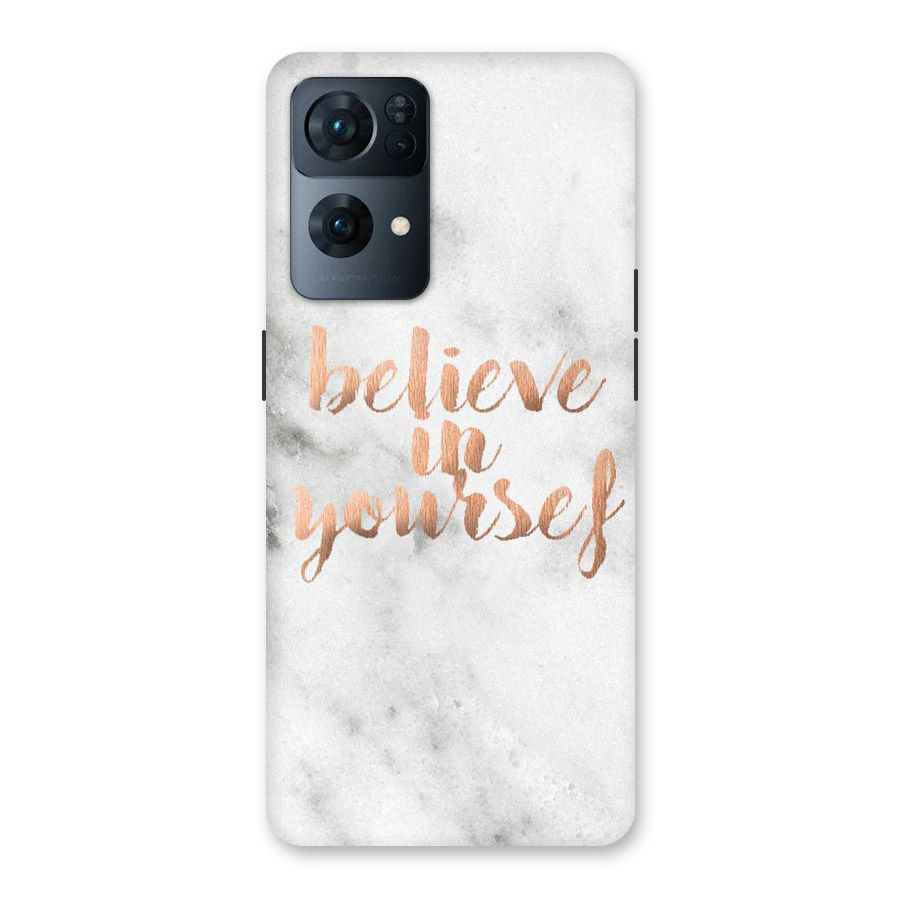 Believe in Yourself Back Case for Oppo Reno7 Pro 5G