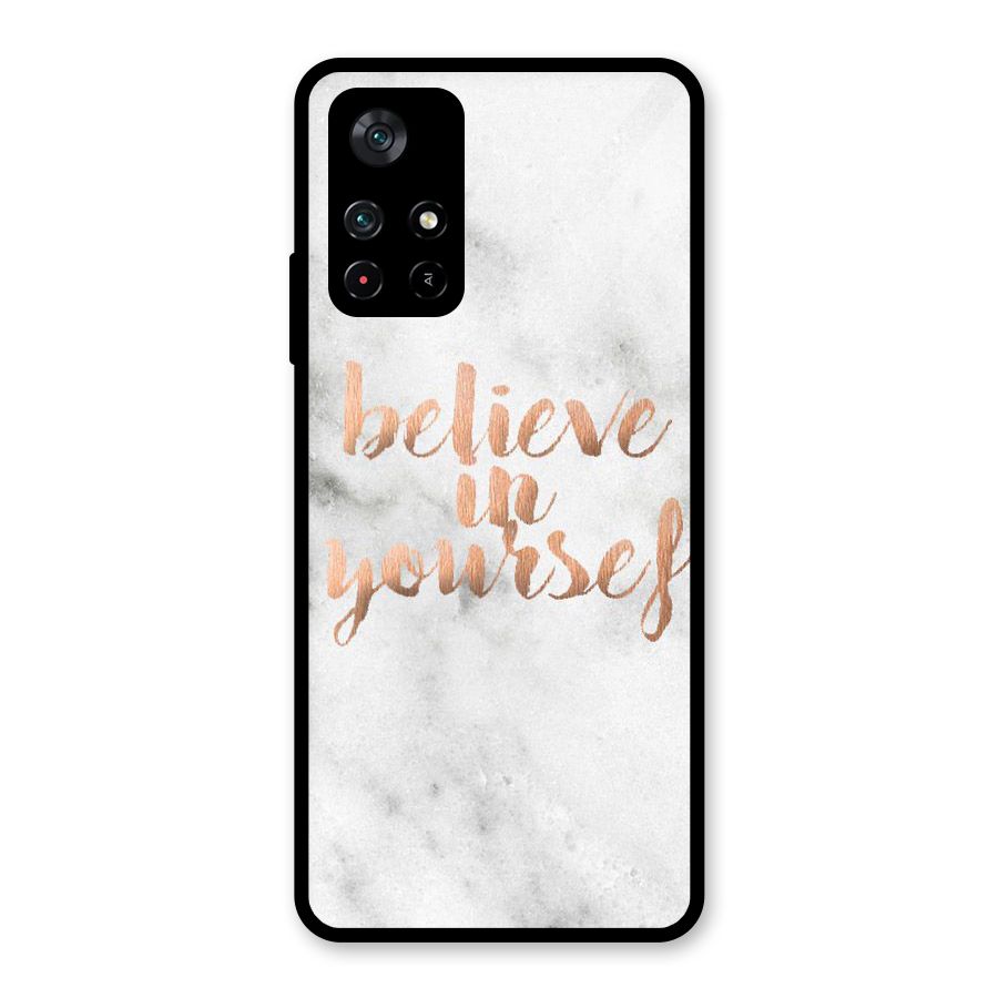 Believe in Yourself Glass Back Case for Poco M4 Pro 5G