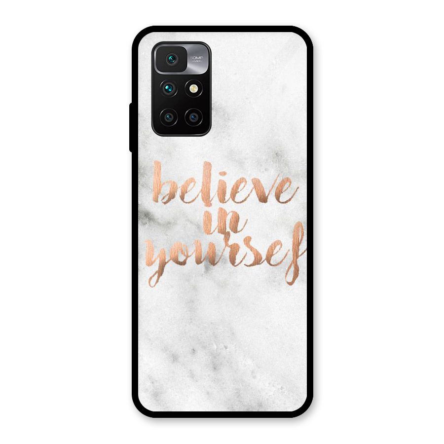 Believe in Yourself Glass Back Case for Redmi 10 Prime