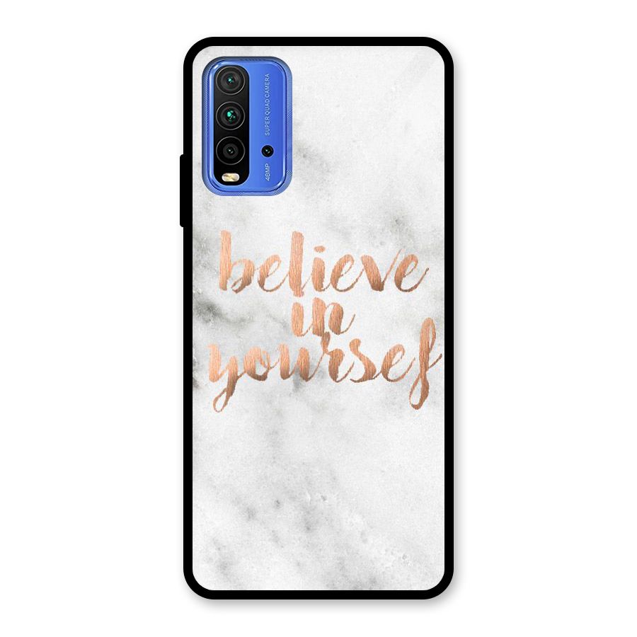Believe in Yourself Glass Back Case for Redmi 9 Power