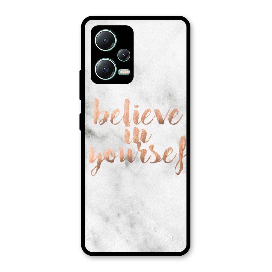 Believe in Yourself Glass Back Case for Redmi Note 12 5G