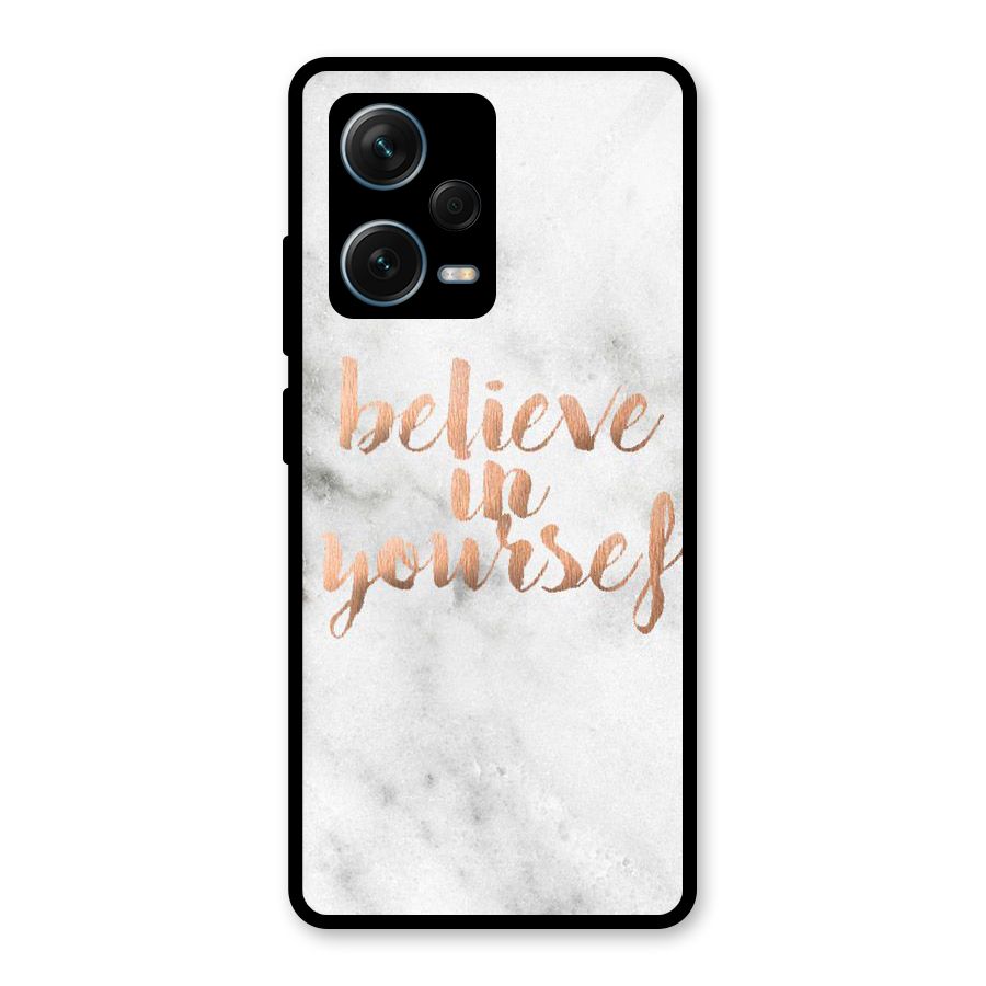 Believe in Yourself Glass Back Case for Redmi Note 12 Pro Plus 5G