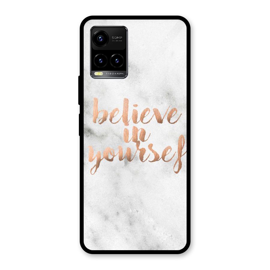 Believe in Yourself Glass Back Case for Vivo Y21A