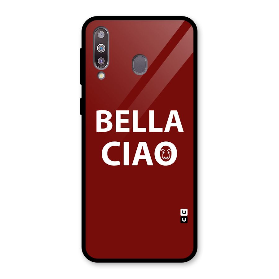 Bella Ciao Typography Art Glass Back Case for Galaxy M30