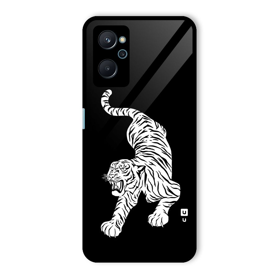Bengal Tiger Stencil Art Glass Back Case for Realme 9i