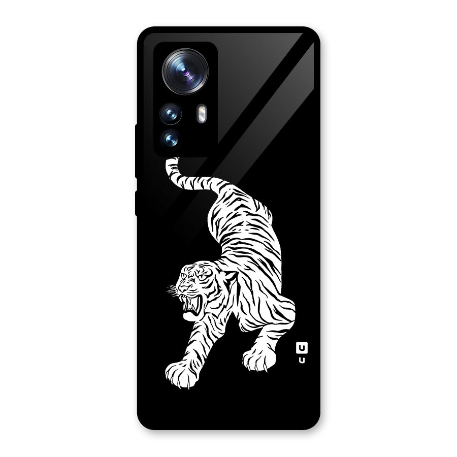 Bengal Tiger Stencil Art Glass Back Case for Xiaomi 12 Pro