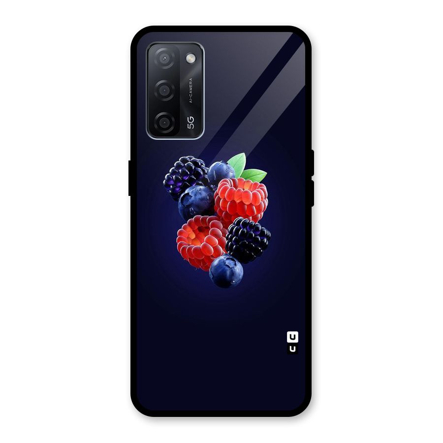 Berry Blast Glass Back Case for Oppo A53s 5G