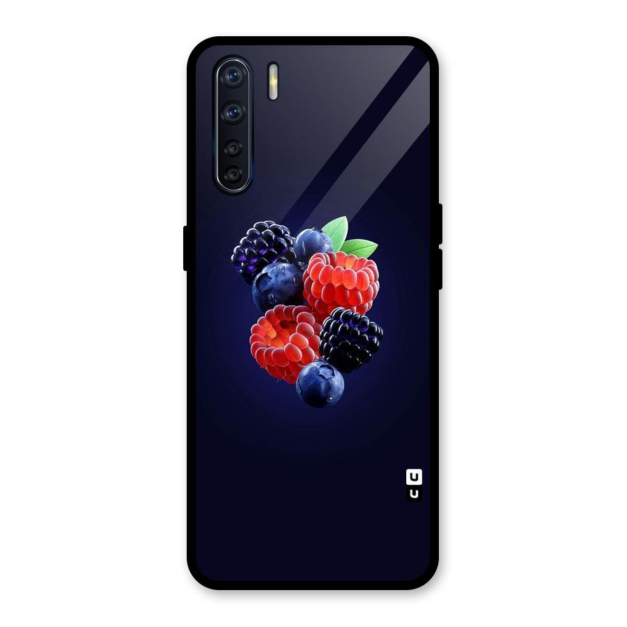 Berry Blast Glass Back Case for Oppo F15