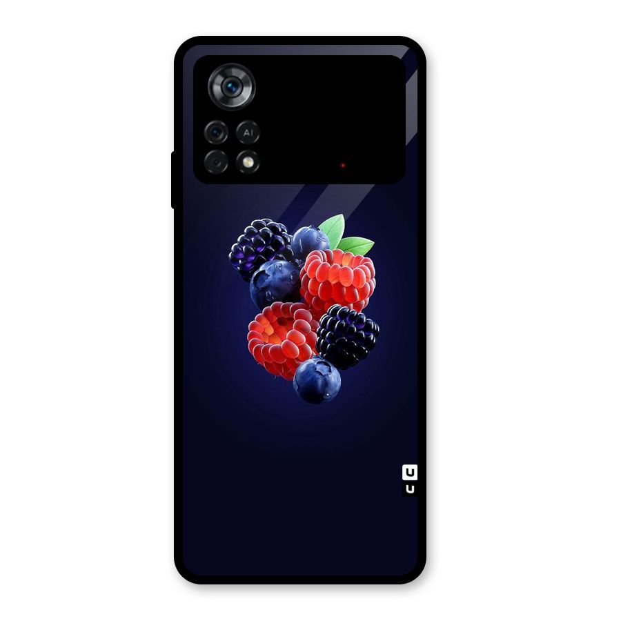 Berry Blast Glass Back Case for Poco X4 Pro 5G
