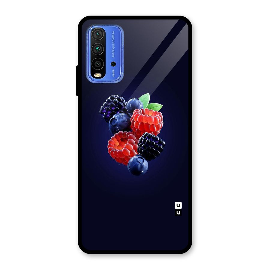 Berry Blast Glass Back Case for Redmi 9 Power