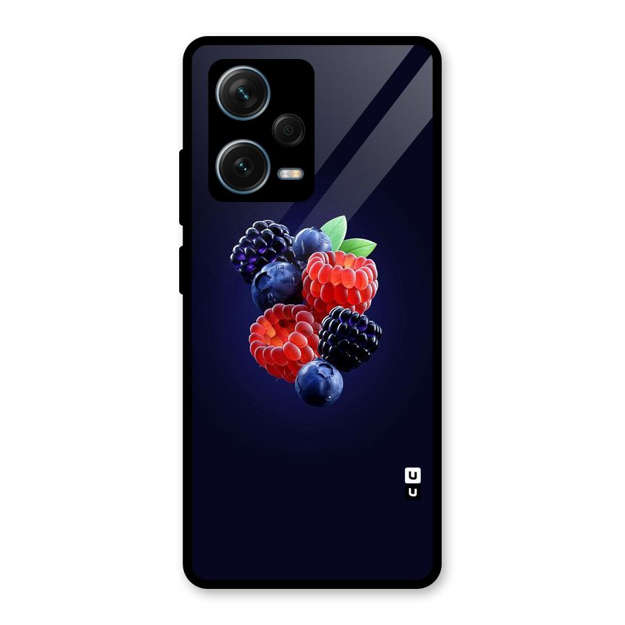 Berry Blast Glass Back Case for Redmi Note 12 Pro Plus 5G