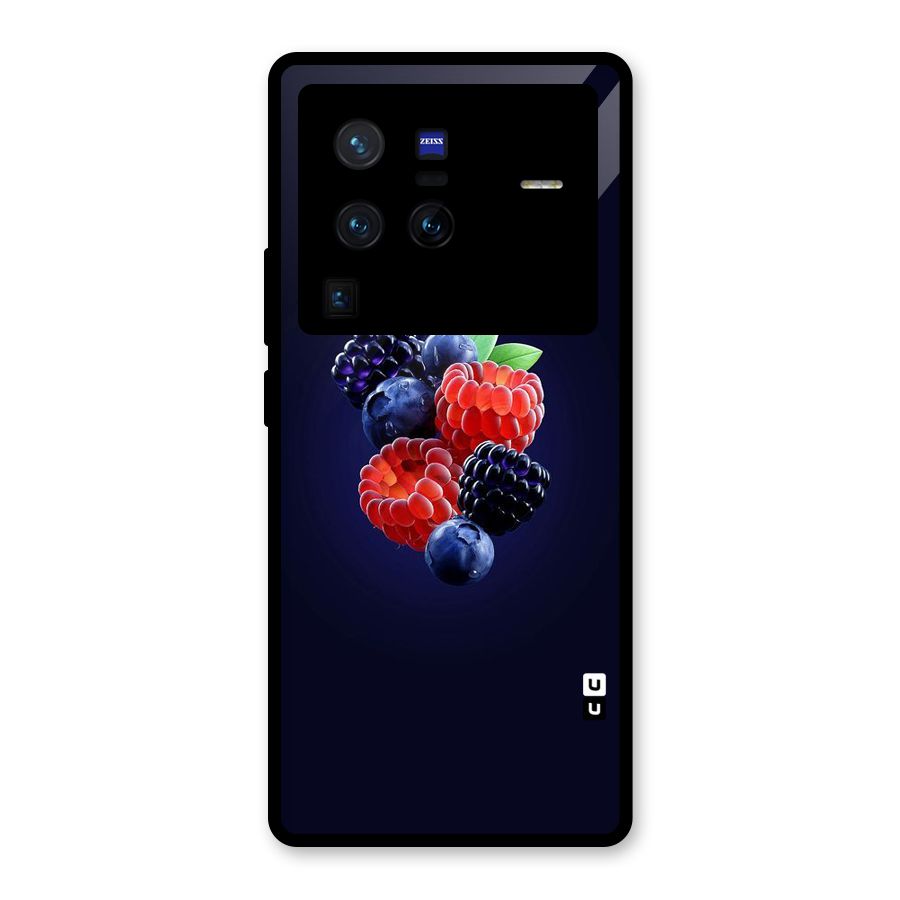 Berry Blast Glass Back Case for Vivo X80 Pro