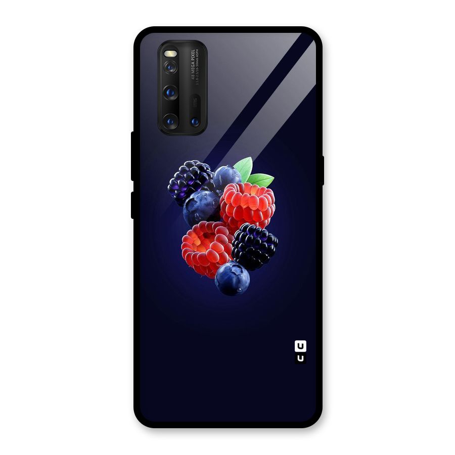 Berry Blast Glass Back Case for Vivo iQOO 3
