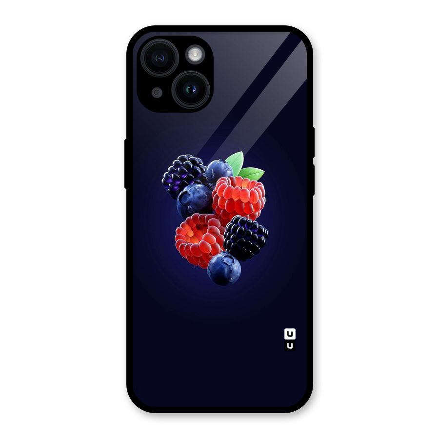Berry Blast Glass Back Case for iPhone 14