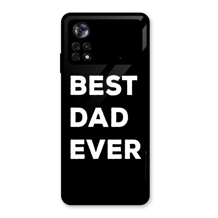 Best Dad Ever Glass Back Case for Poco X4 Pro 5G