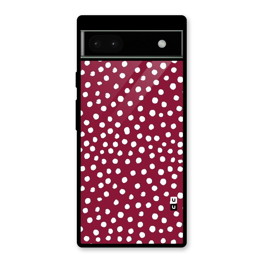 Best Dots Pattern Glass Back Case for Google Pixel 6a