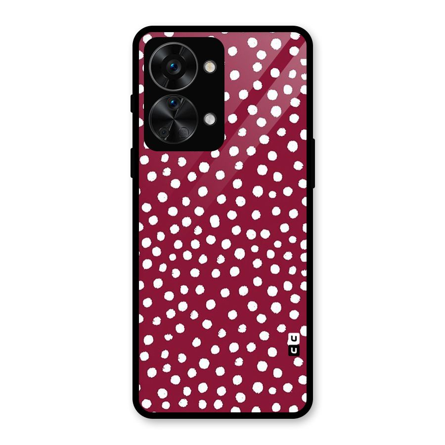 Best Dots Pattern Glass Back Case for OnePlus Nord 2T