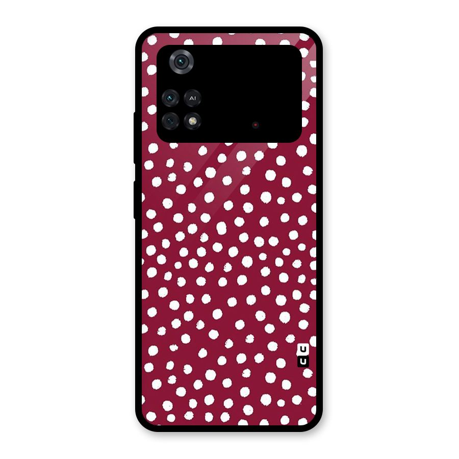 Best Dots Pattern Glass Back Case for Poco M4 Pro 4G