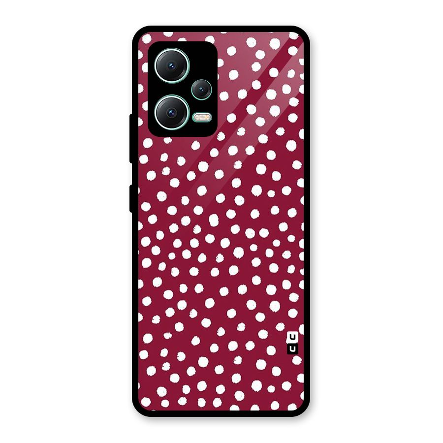 Best Dots Pattern Glass Back Case for Redmi Note 12 5G