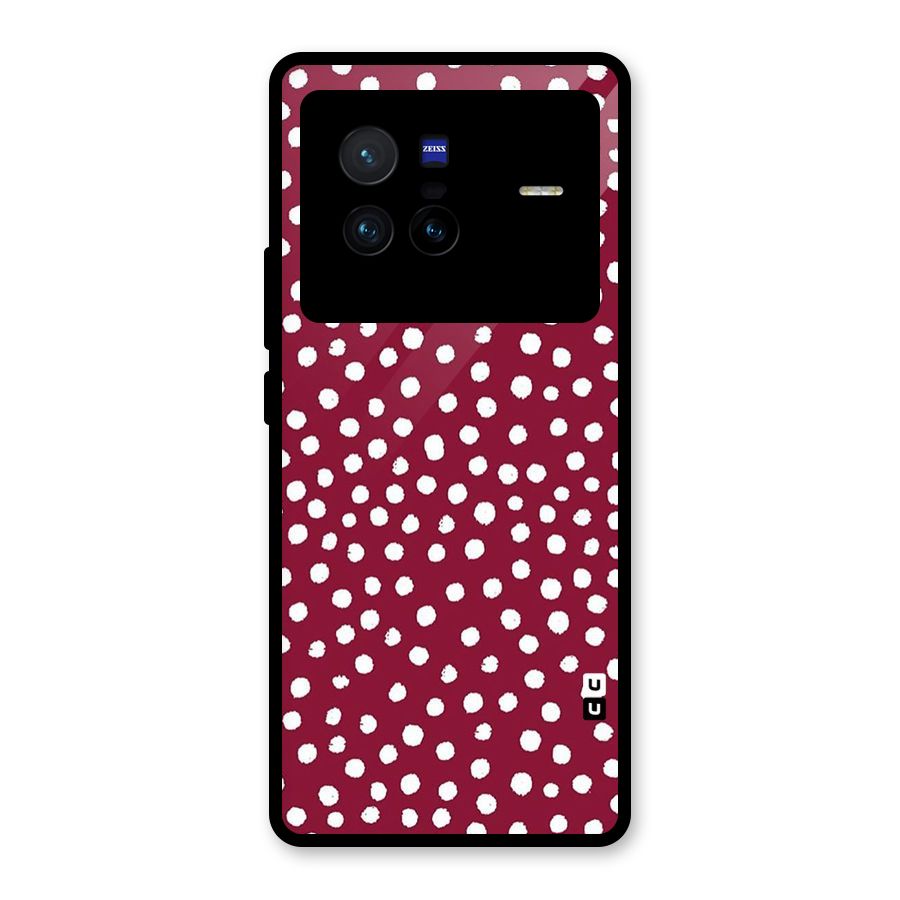 Best Dots Pattern Glass Back Case for Vivo X80