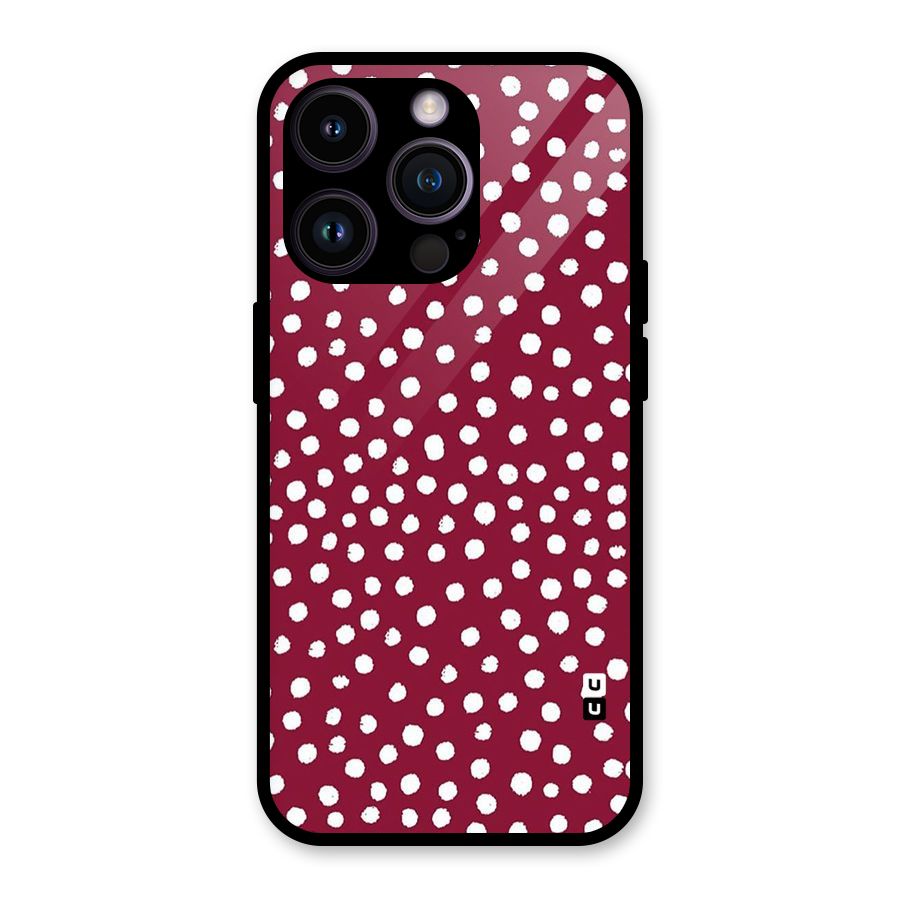 Best Dots Pattern Glass Back Case for iPhone 14 Pro