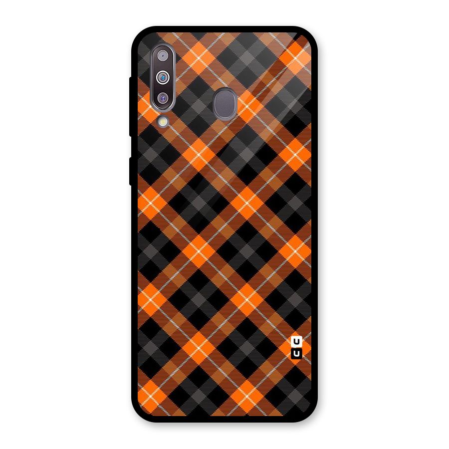 Best Textile Pattern Glass Back Case for Galaxy M30