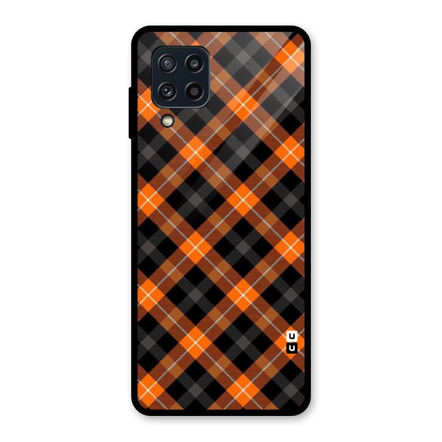 Best Textile Pattern Glass Back Case for Galaxy M32