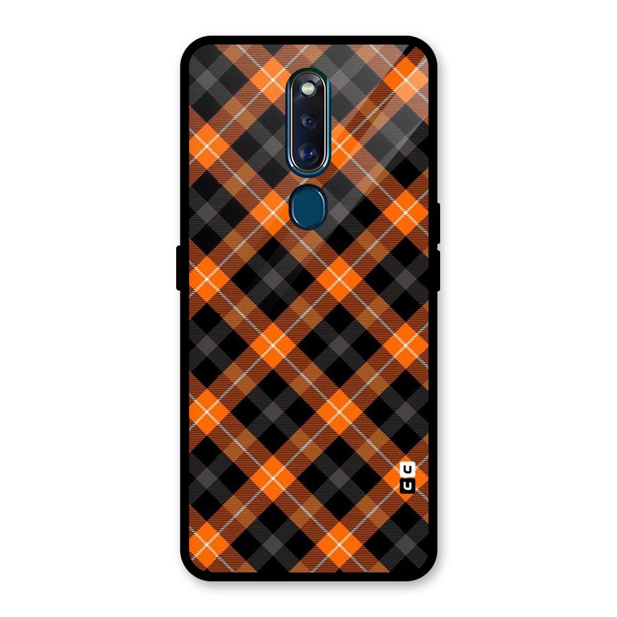 Best Textile Pattern Glass Back Case for Oppo F11 Pro