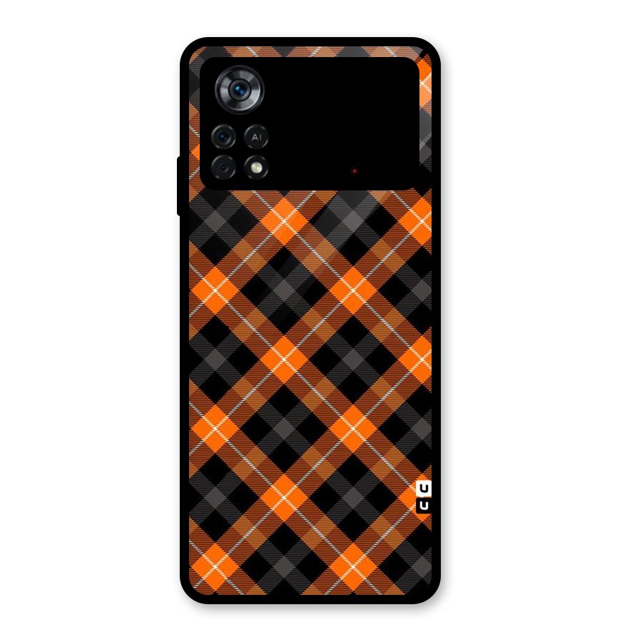 Best Textile Pattern Glass Back Case for Poco X4 Pro 5G