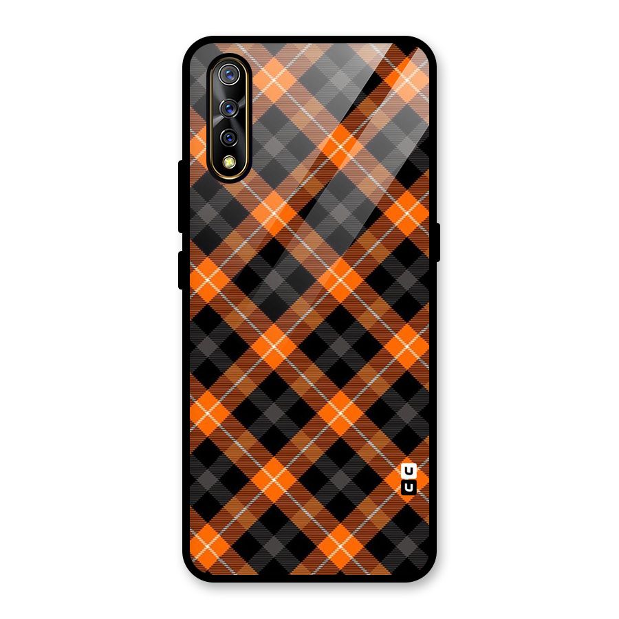 Best Textile Pattern Glass Back Case for Vivo S1