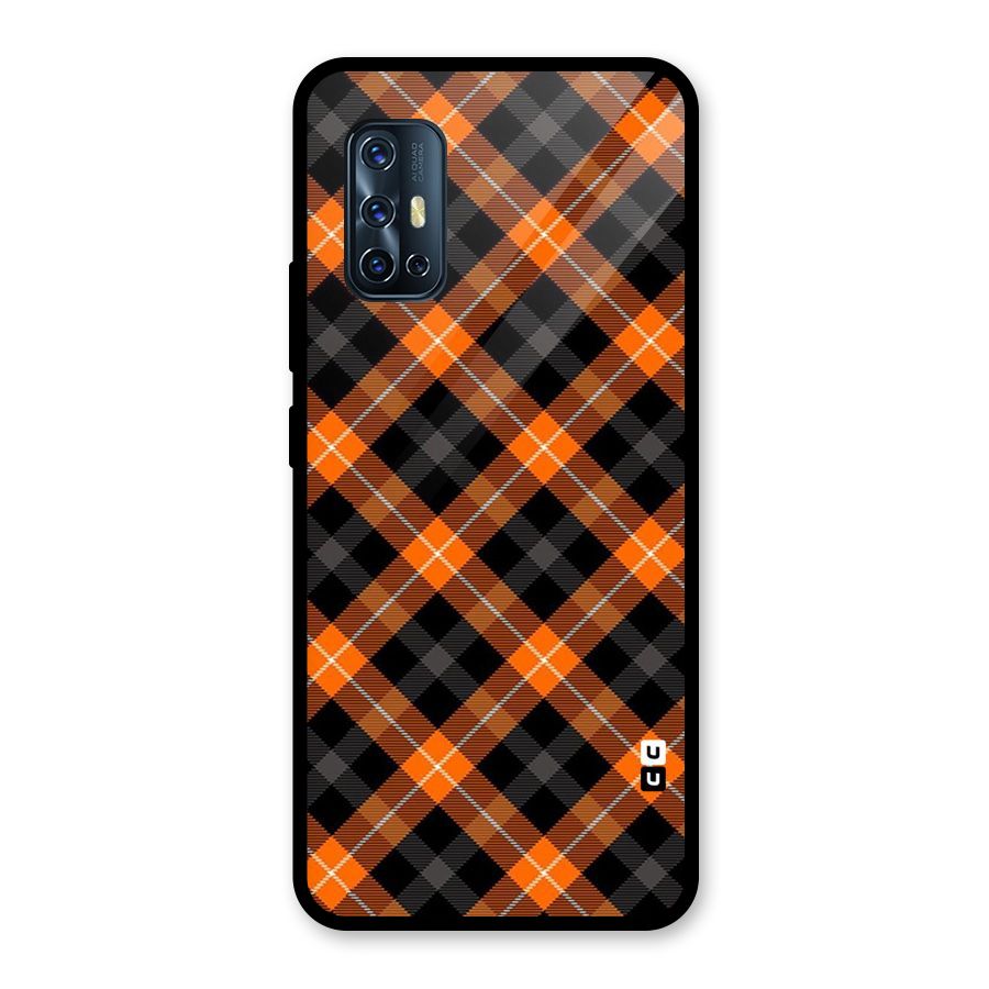 Best Textile Pattern Glass Back Case for Vivo V17