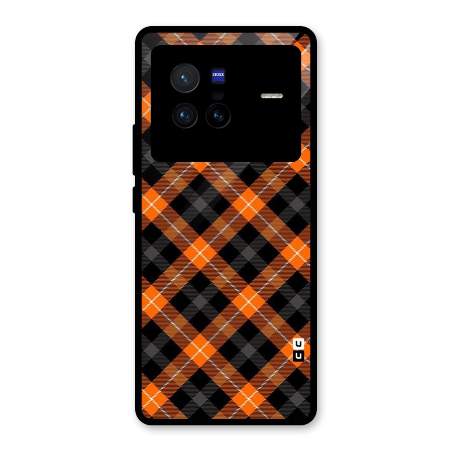 Best Textile Pattern Glass Back Case for Vivo X80