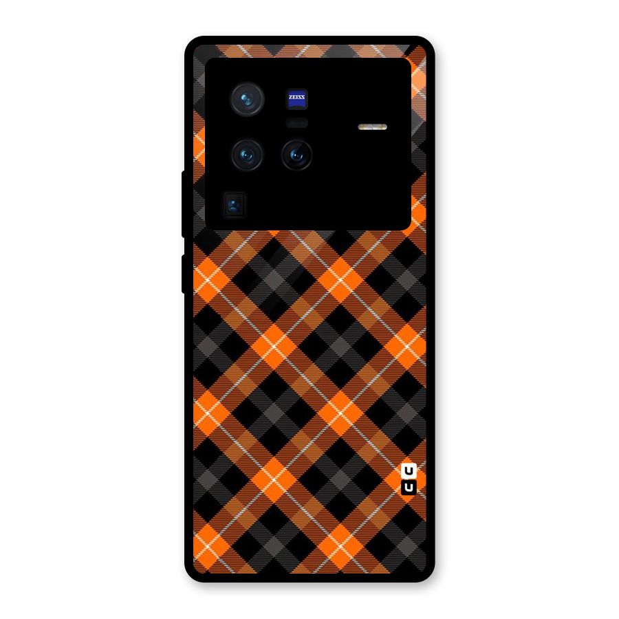 Best Textile Pattern Glass Back Case for Vivo X80 Pro