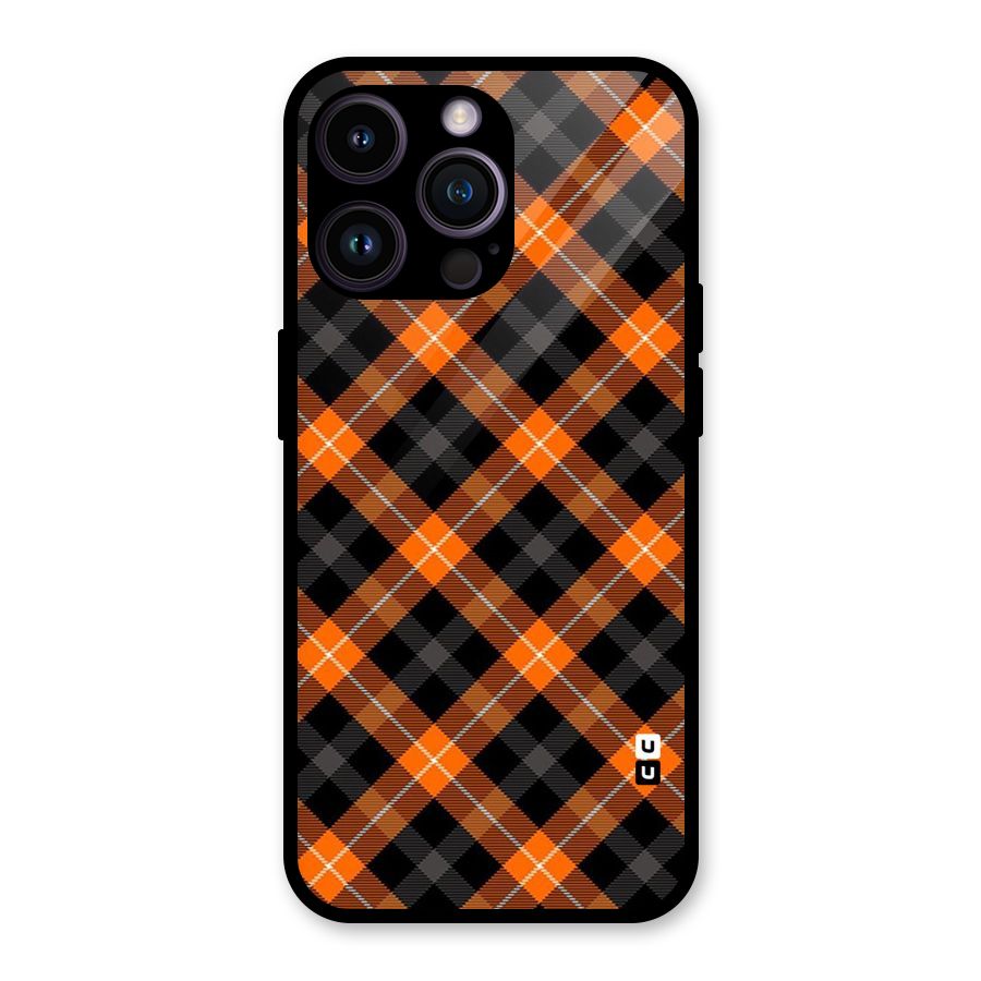 Best Textile Pattern Glass Back Case for iPhone 14 Pro Max