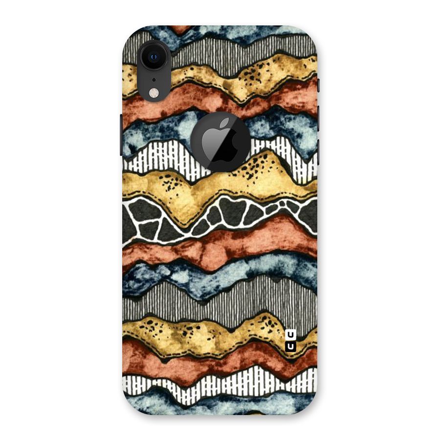 Best Texture Pattern Back Case for iPhone XR Logo Cut