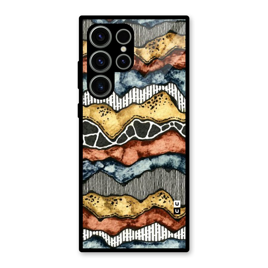 Best Texture Pattern Glass Back Case for Galaxy S23 Ultra