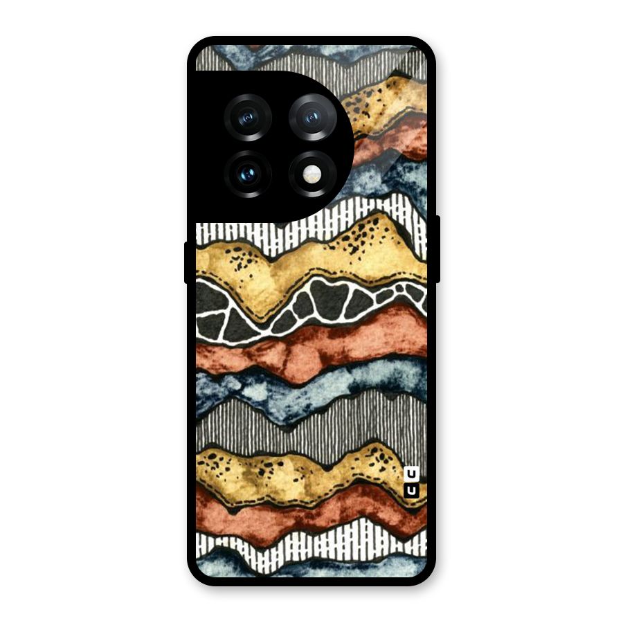Best Texture Pattern Glass Back Case for OnePlus 11