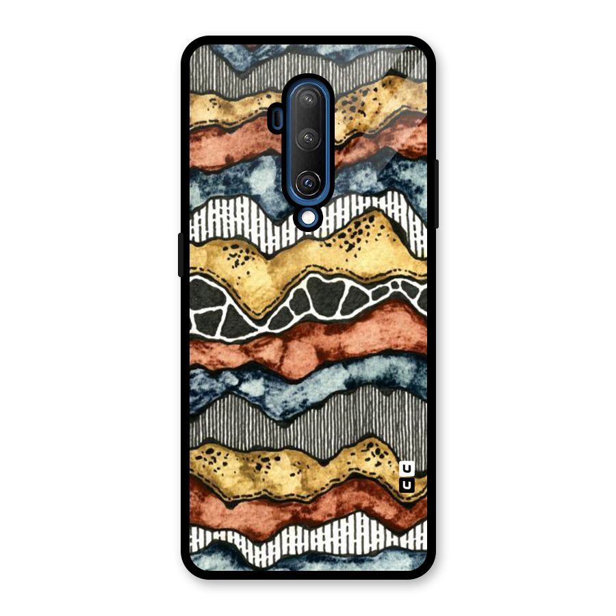 Best Texture Pattern Glass Back Case for OnePlus 7T Pro