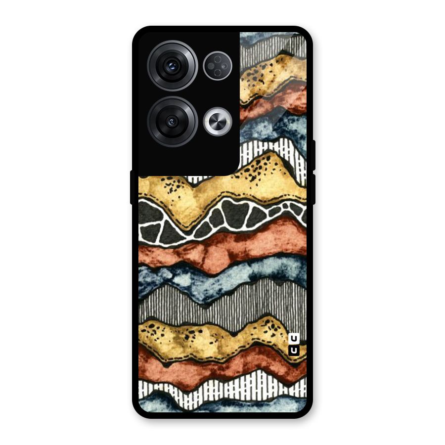 Best Texture Pattern Glass Back Case for Oppo Reno8 Pro 5G