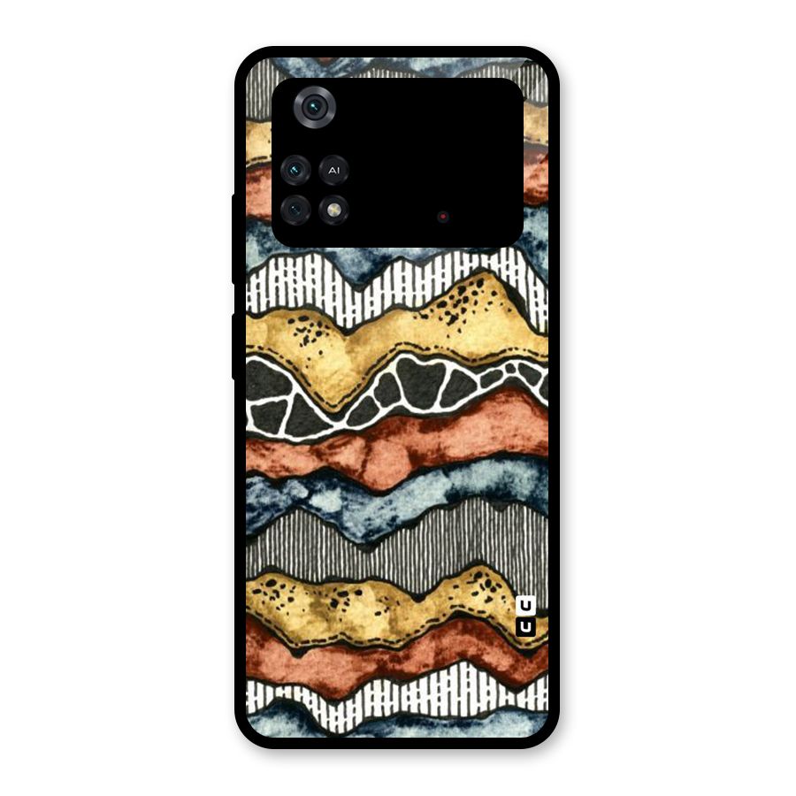 Best Texture Pattern Glass Back Case for Poco M4 Pro 4G