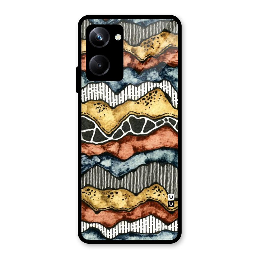 Best Texture Pattern Glass Back Case for Realme 10 Pro