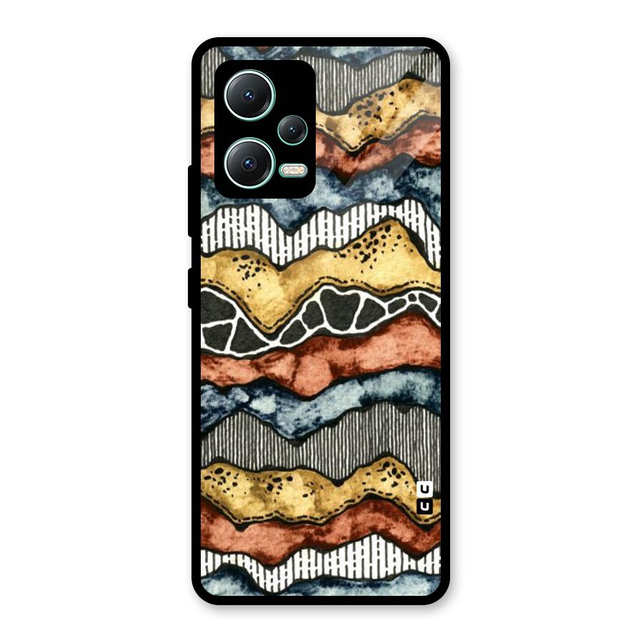 Best Texture Pattern Glass Back Case for Redmi Note 12 5G