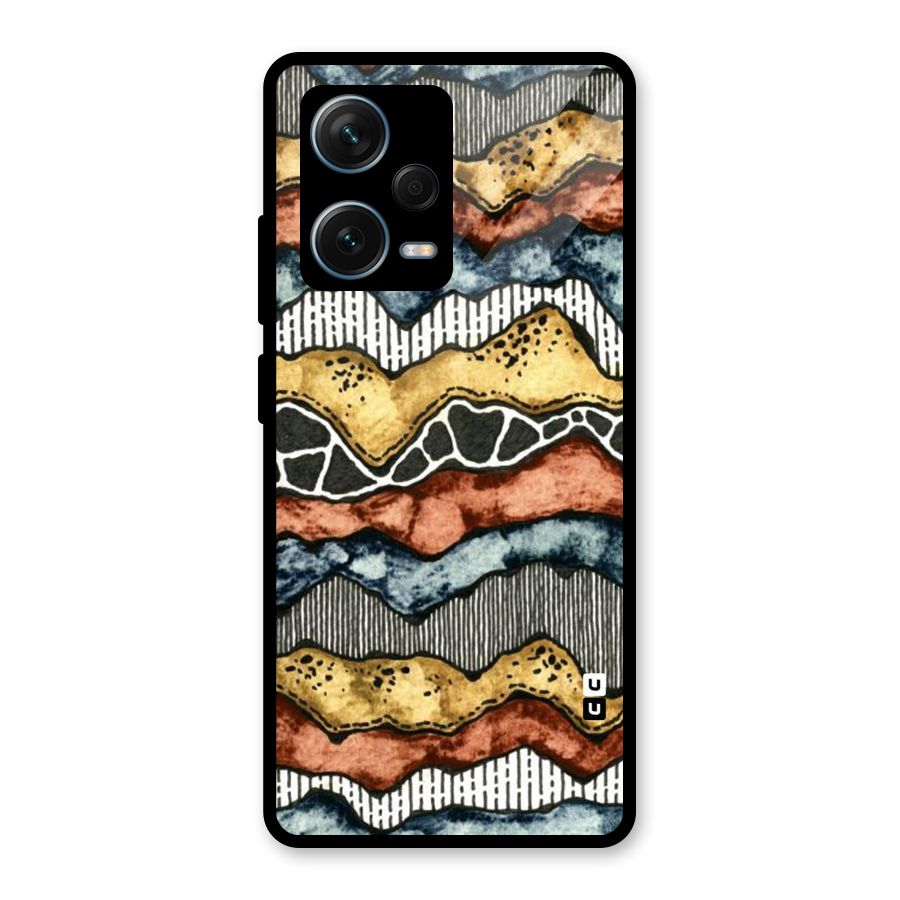 Best Texture Pattern Glass Back Case for Redmi Note 12 Pro Plus 5G