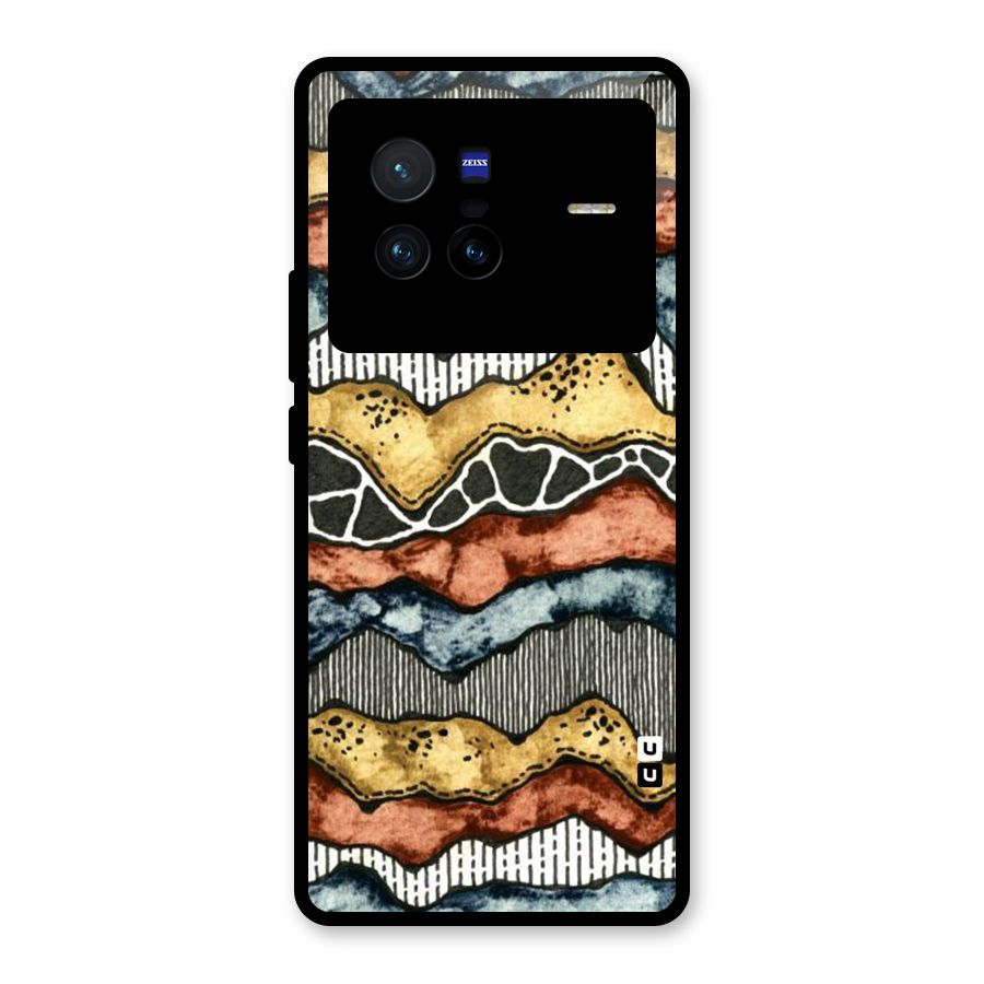 Best Texture Pattern Glass Back Case for Vivo X80