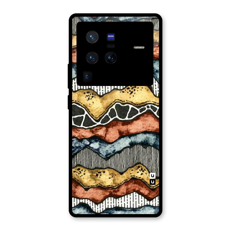 Best Texture Pattern Glass Back Case for Vivo X80 Pro
