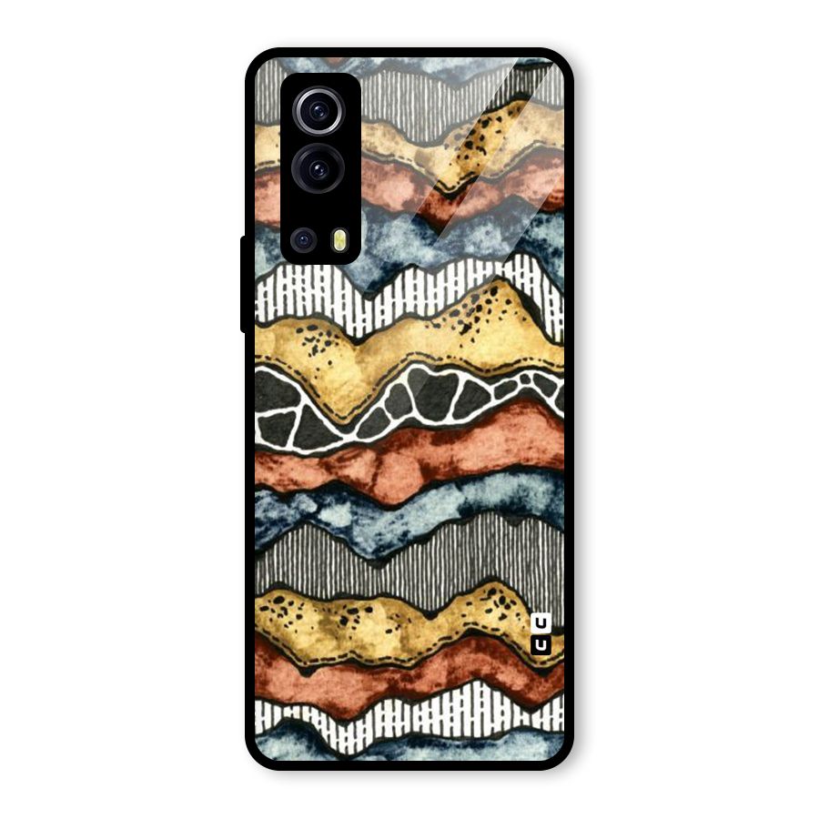 Best Texture Pattern Glass Back Case for Vivo iQOO Z3